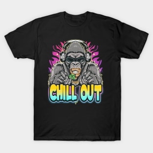 Street Beat: Gorilla in Hip Hop Attire T-Shirt